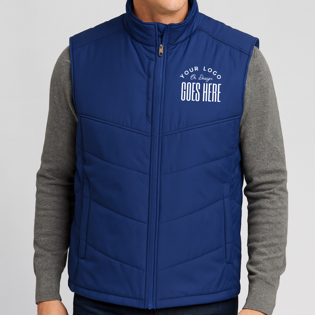 Custom Port Authority Puffy Vest - Winks Design Studio,LLC