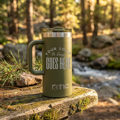 Custom Engraved RTIC Travel Mug 16oz - Winks Design Studio,LLC