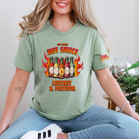NC Hot Sauce Contest & Festival Hot Sauce Lineup T-Shirt - Winks Design Studio,LLC