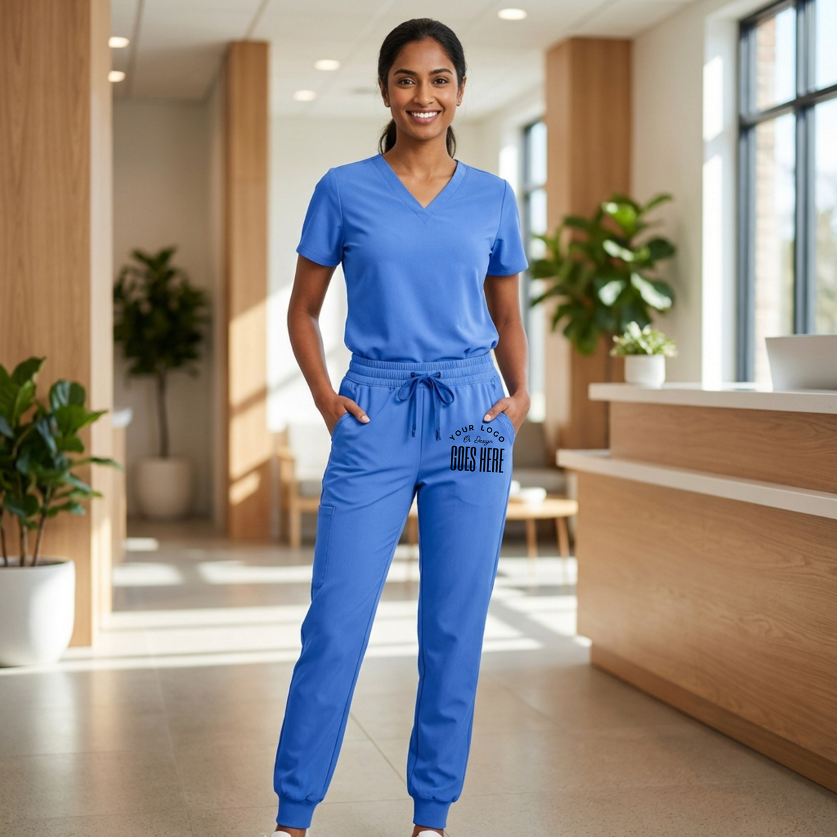 Custom Women's Medical Scrub Joggers | Jaanuu Silex Knit-Waist - Winks Design Studio,LLC
