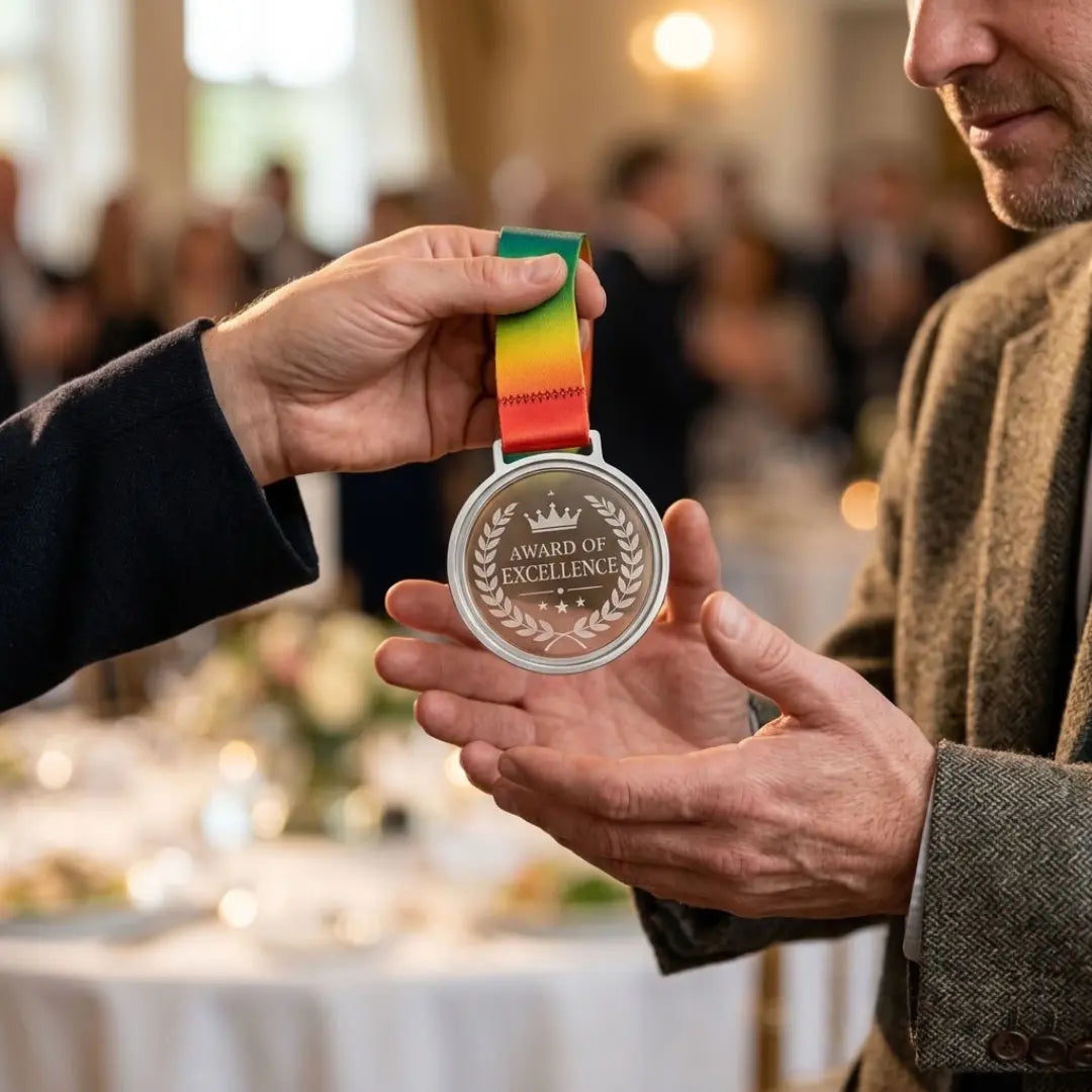 Personalized Crystal Award Medal | Custom Engraved or Full-Color Recognition Medal Winks Design Studio,LLC