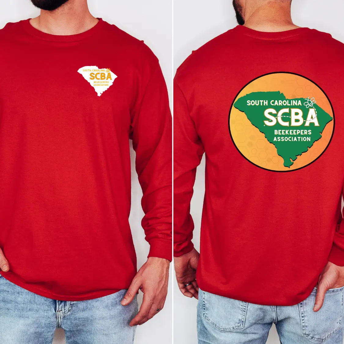 Winks Design Studio LLC SCBA long sleeve T-shirt in black with white graphic design, casual apparel for everyday wear.
