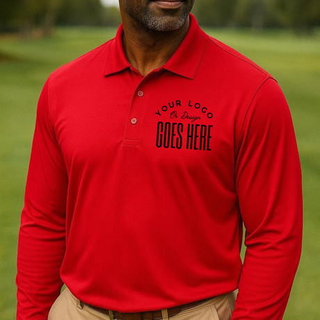 Custom Team 365 Men's Performance Long Sleeve Polo