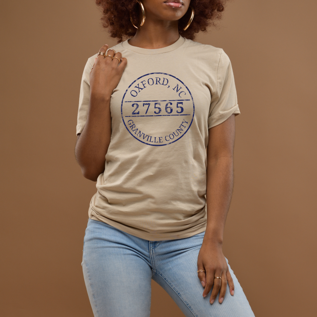 Distressed Oxford NC 27565 T-Shirt | Granville County Local Pride Tee