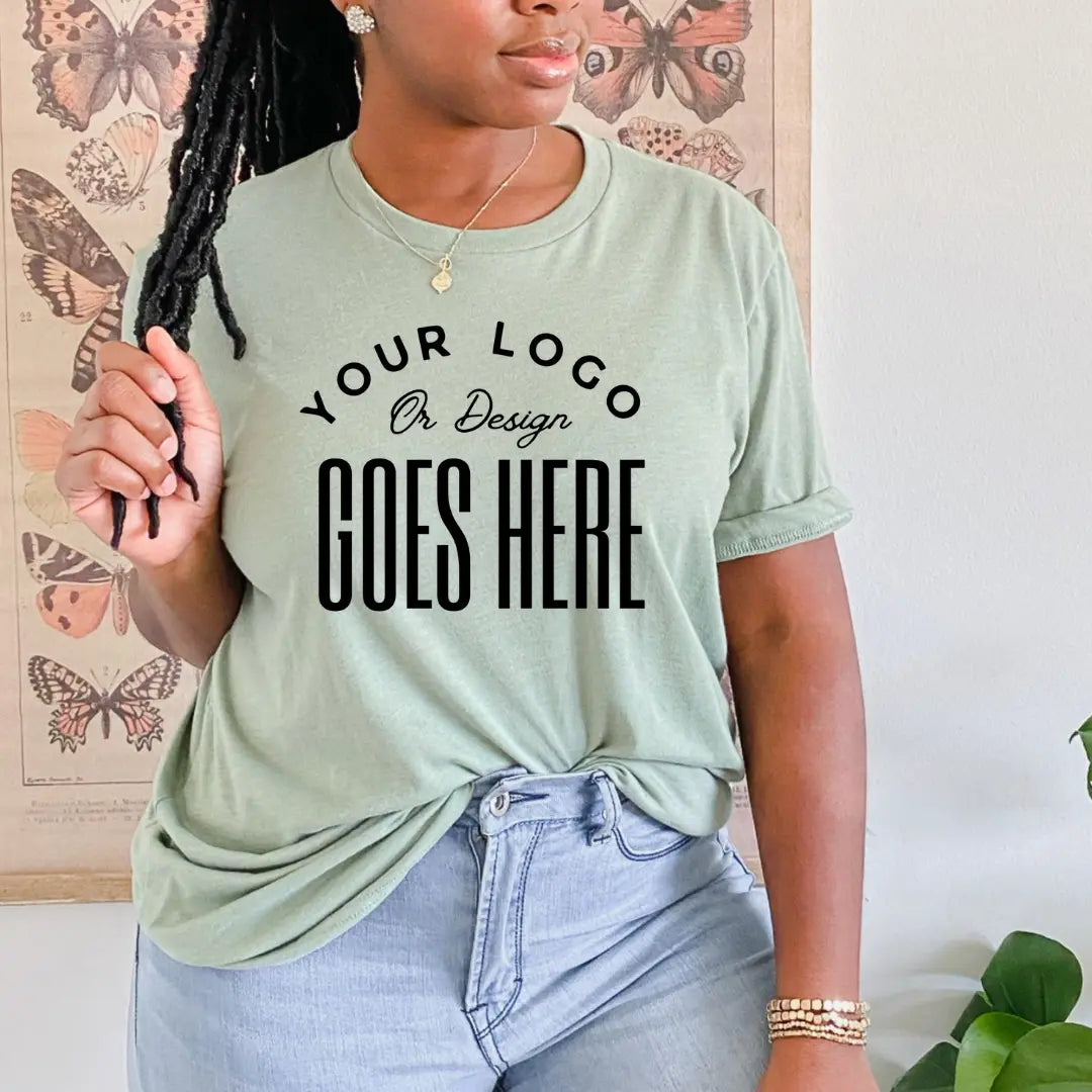Custom Bella Canvas CVC short sleeve T-shirt featuring a relaxed fit and soft cotton fabric from Winks Design Studio, LLC.