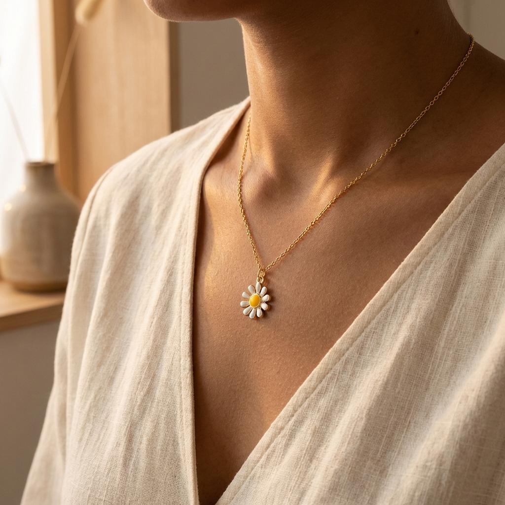 Enamel Summer Daisy Charm - Winks Design Studio,LLC