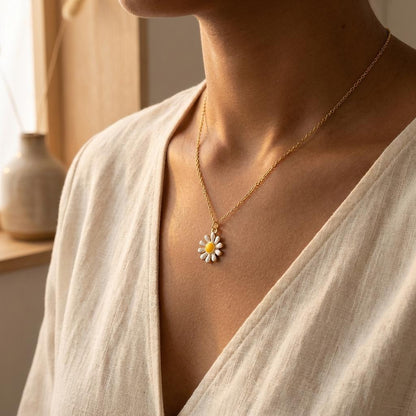 Enamel Summer Daisy Charm - Winks Design Studio,LLC