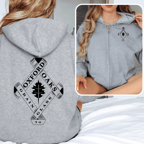 Oxford Oaks Distillery Zip Hoodie Zip Hoodie $42.50 Winks Design Studio,LLC