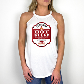 NC Hot Sauce Contest & Festival Certified Hot Stuff Halter Tank - Winks Design Studio,LLC