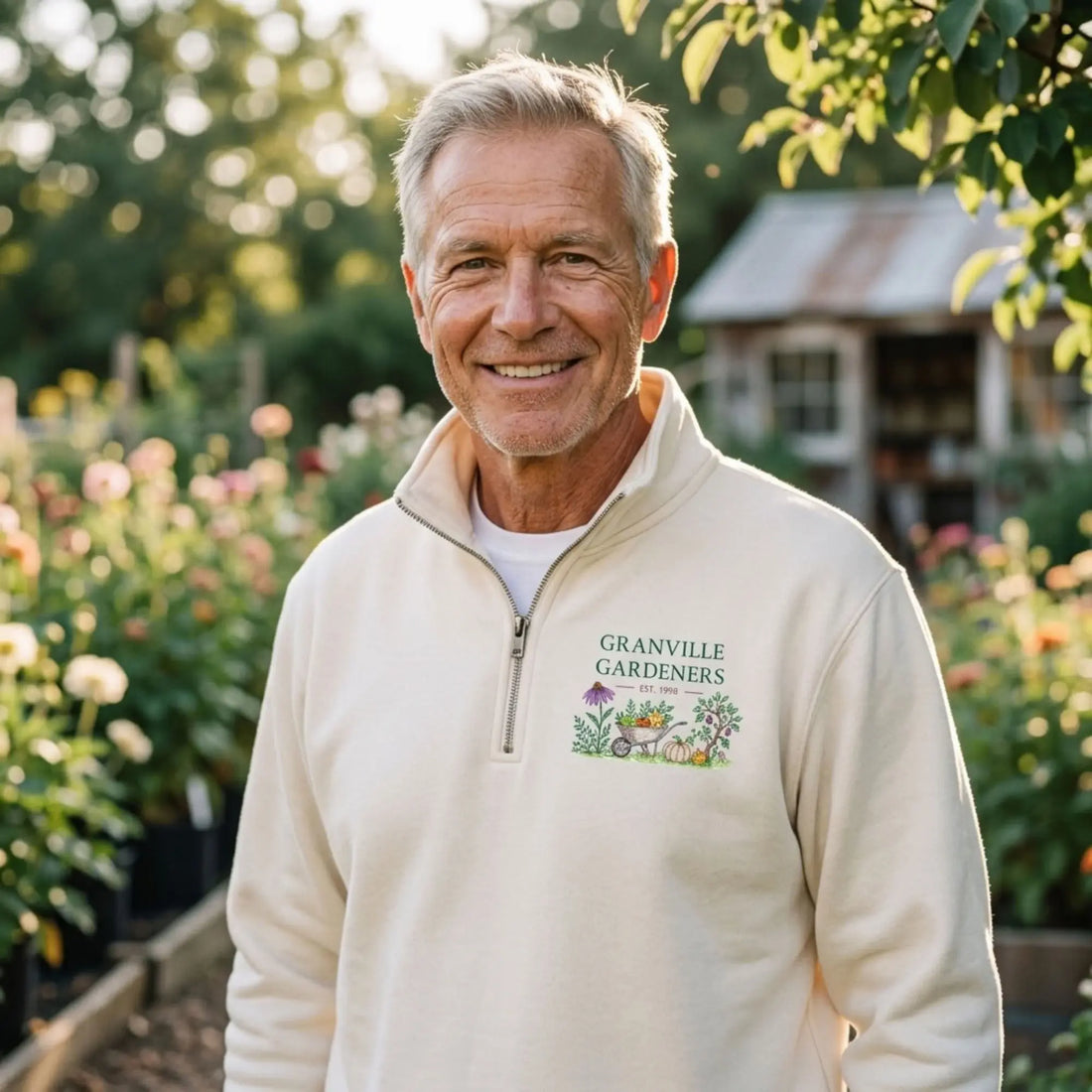 Granville Gardeners Quarter-Zip Pullover Winks Design Studio,LLC