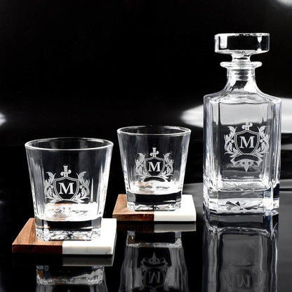 Custom Whiskey Decanter Set - Winks Design Studio,LLC