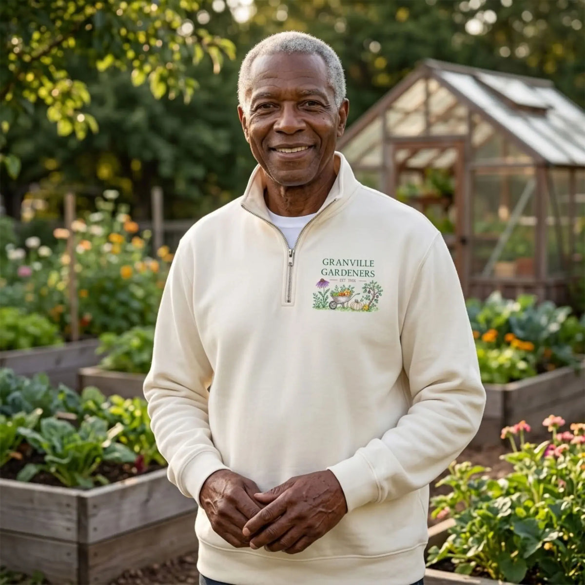 Granville Gardeners Quarter-Zip Pullover Winks Design Studio,LLC