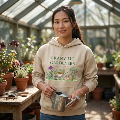 Granville Gardeners Harvest Font Pouch Hoodie Winks Design Studio,LLC
