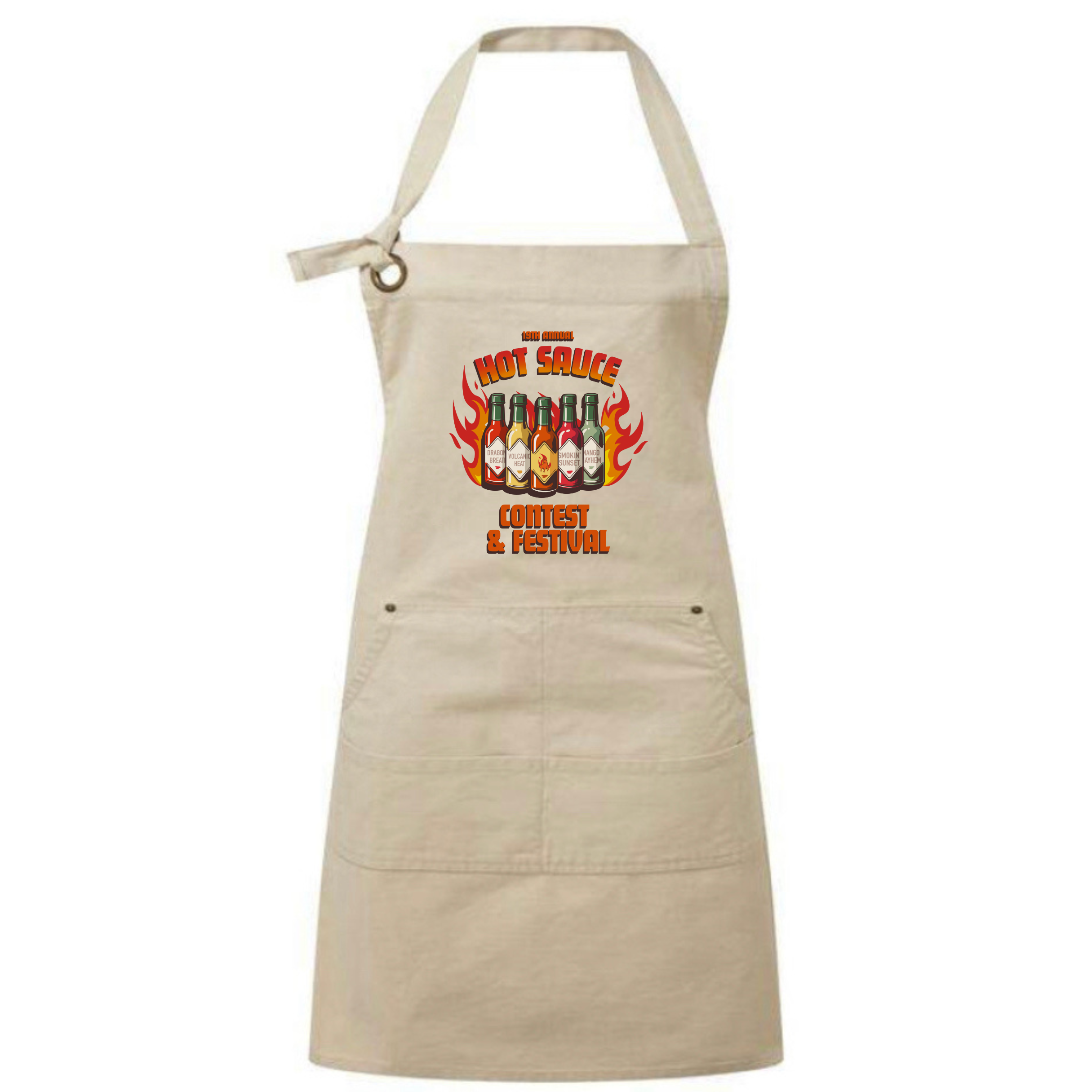 NC Hot Sauce Contest &amp; Festival Hot Sauce Lineup Apron - Winks Design Studio,LLC