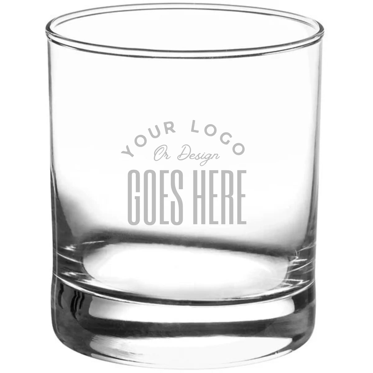 Customizable 10oz rocks glasses by Winks Design Studio, LLC, featuring clear glass and personalized design options.
