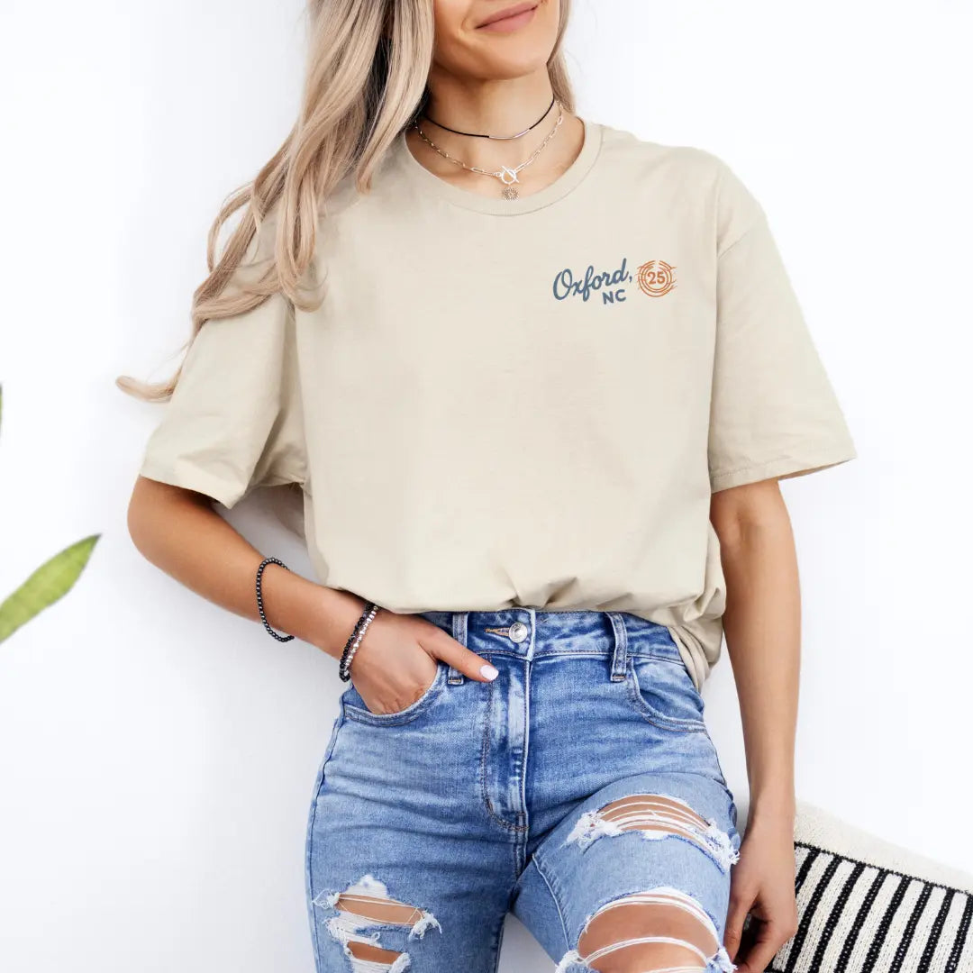 Winks Design Studio Oxford NC Postmark T-Shirt featuring a classic design and comfortable cotton fabric.