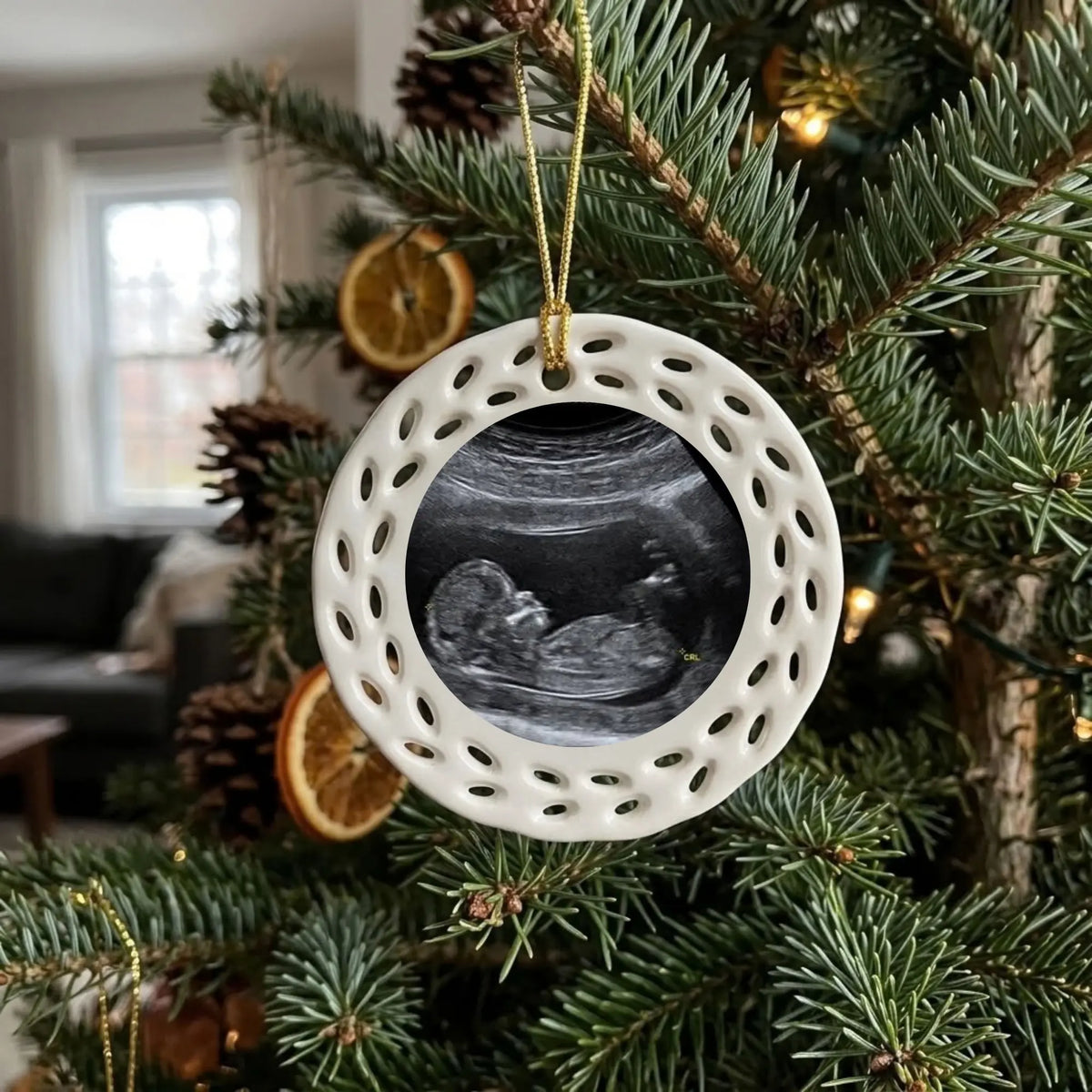 Personalized Porcelain Openwork Christmas Ornament Winks Design Studio,LLC