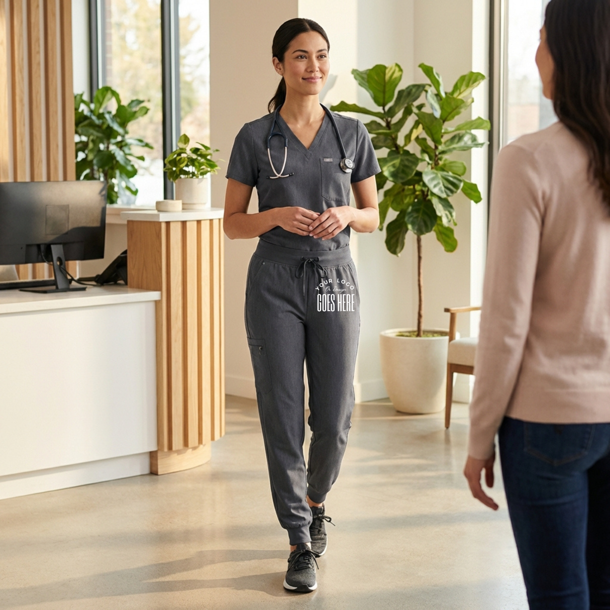 Custom Women's Medical Scrub Joggers | Jaanuu Silex Knit-Waist - Winks Design Studio,LLC