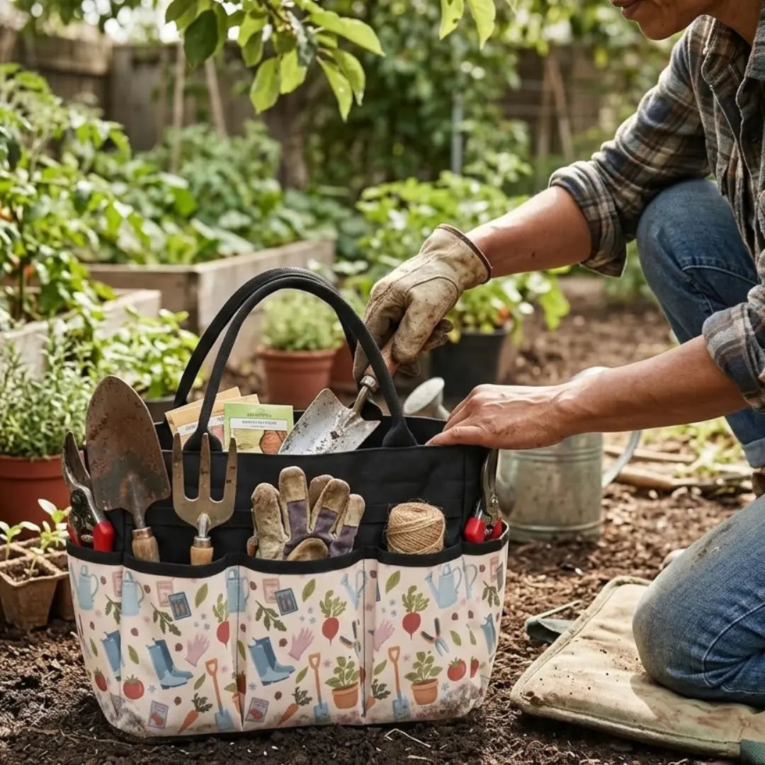 Garden Essentials Gardening Tote Bag | Garden Tool Organizer Winks Design Studio,LLC
