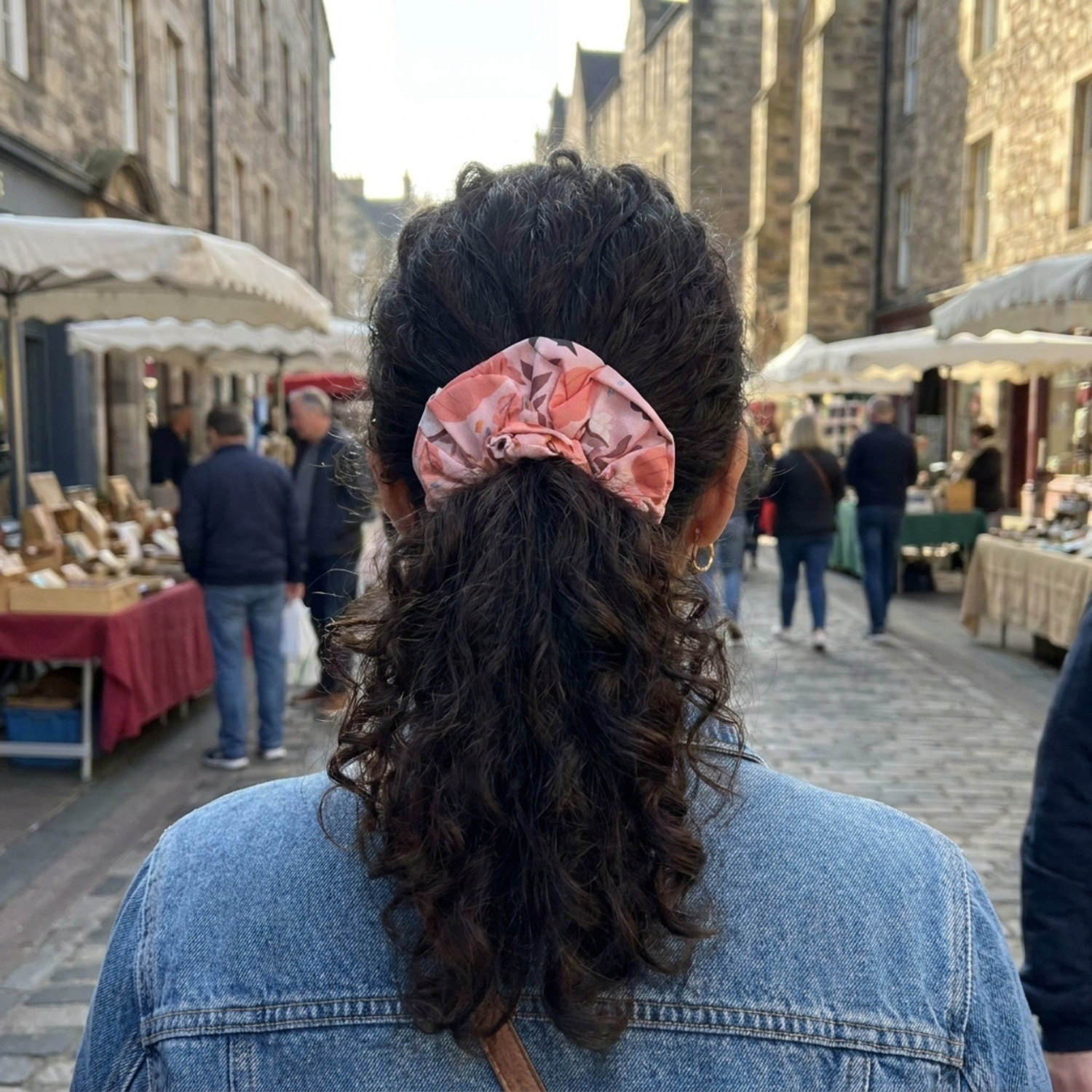 Pumpkin Patch Fall-Themed Scrunchie