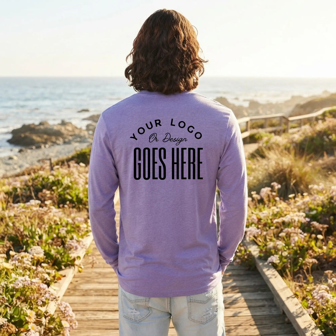 Custom Bella Canvas long sleeve T-shirt by Winks Design Studio, LLC, featuring a comfortable fit and stylish design in the image.