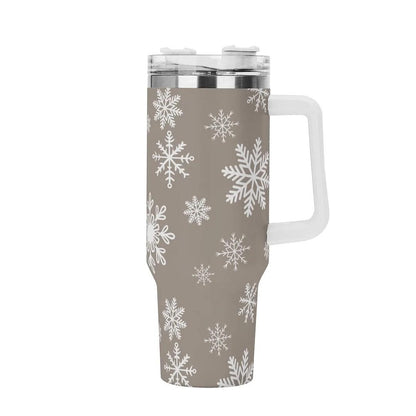 Snowflake Serenade 40oz Stainless Steel Tumbler - Winks Design Studio,LLC