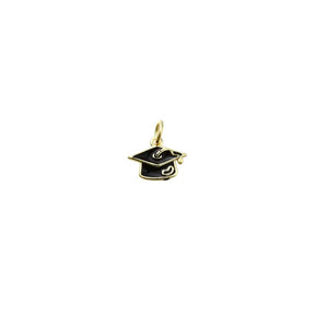 Gold Classic Graduation Cap Charm - Winks Design Studio,LLC