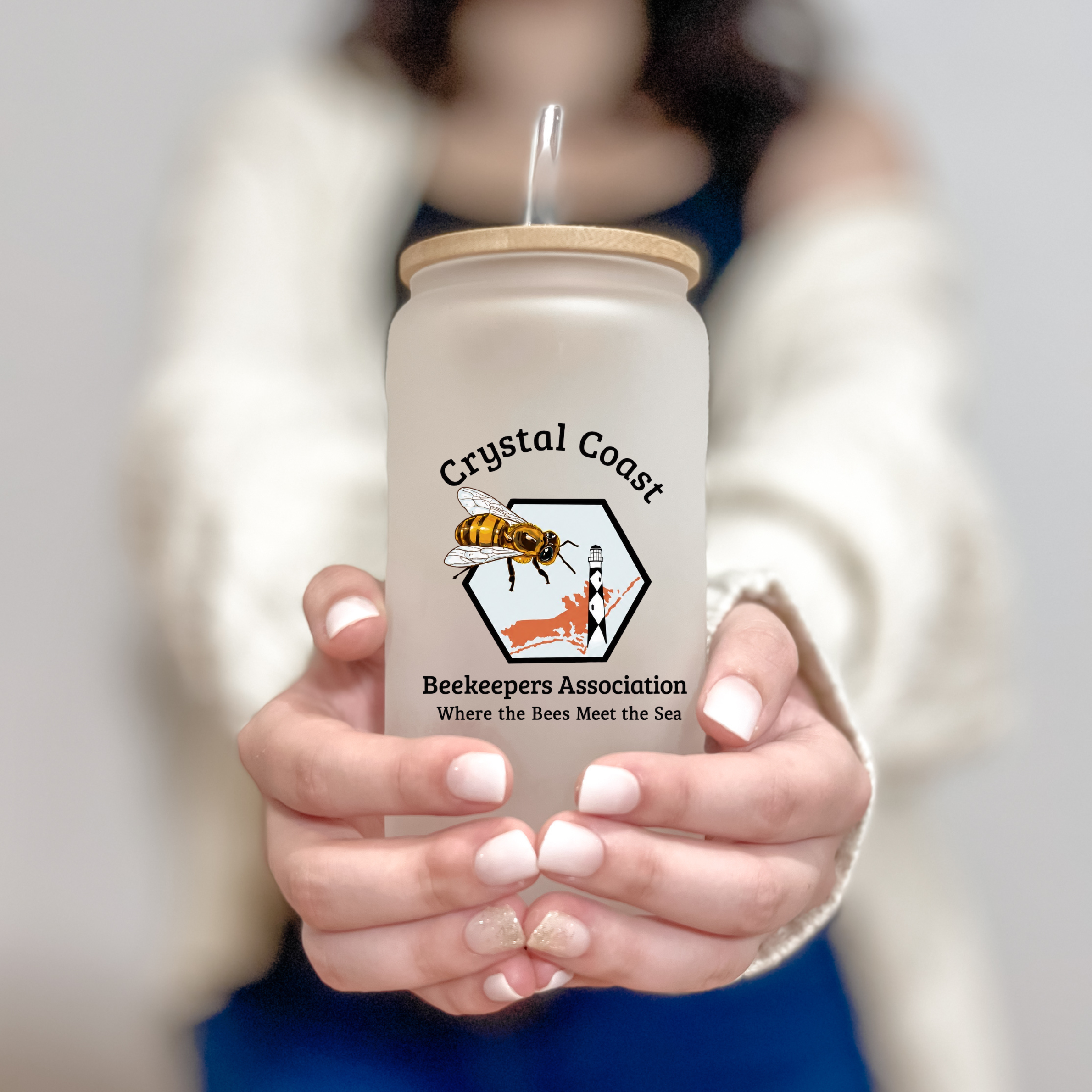 Crystal Coast Beekeepers 16oz Glass Can