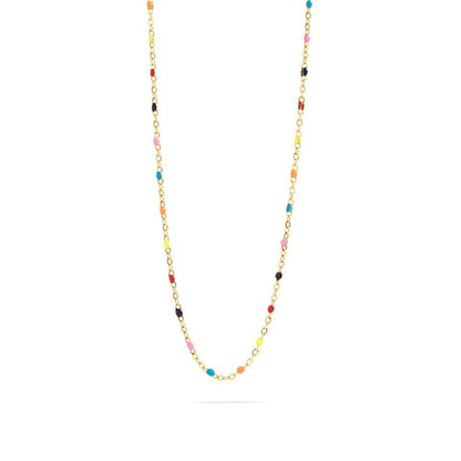 18K Gold Multi Confetti Chain Necklace - Winks Design Studio,LLC