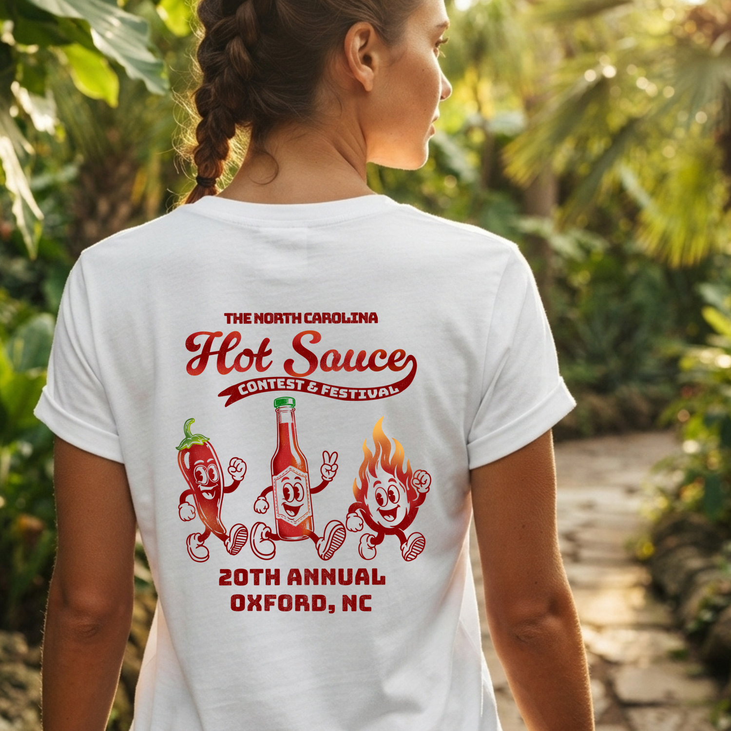 NC Hot Sauce Festival Retro Character T-shirt