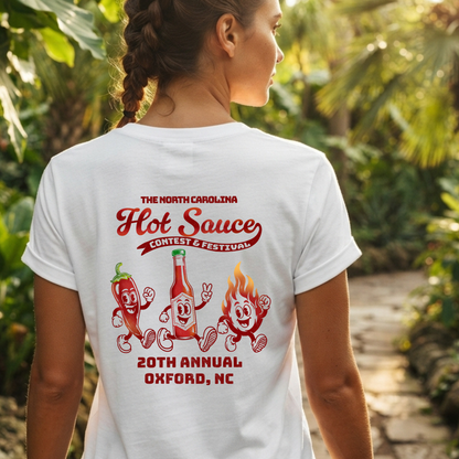 NC Hot Sauce Festival Retro Character T-shirt