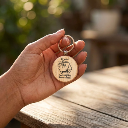 Crystal Coast Beekeepers Engraved Keychain