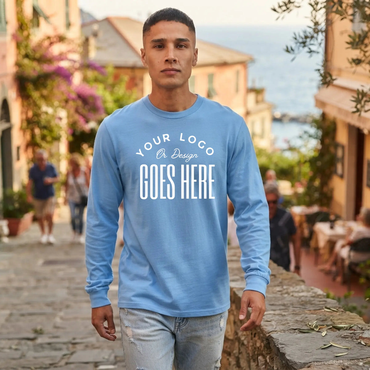 Custom Bella Canvas long sleeve T-shirt by Winks Design Studio, LLC, shown in the image with a fitted silhouette and soft fabric.