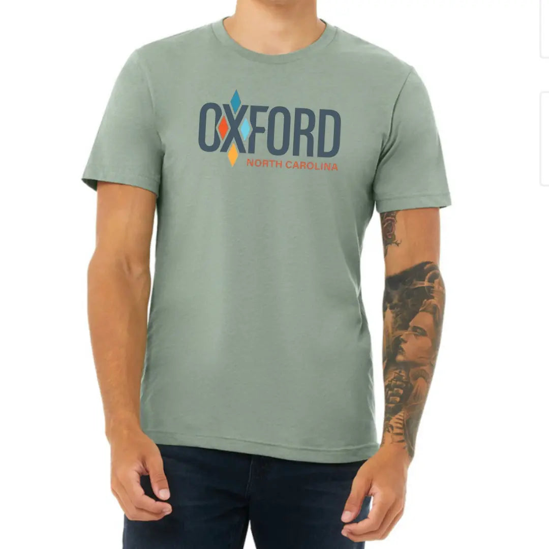 City of Oxford T-shirt by Winks Design Studio, LLC, featuring a comfortable cotton fabric with a cityscape graphic on the front.