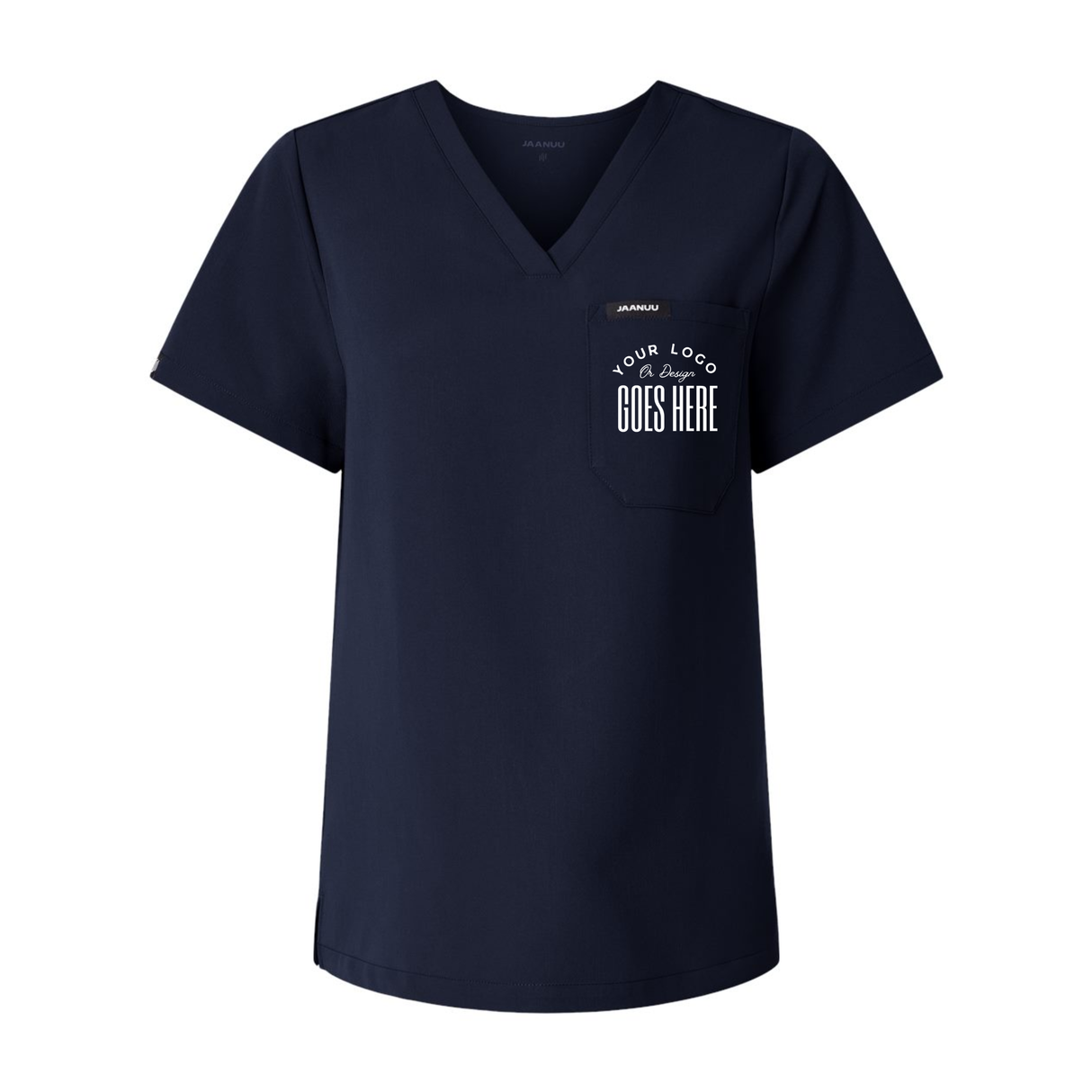Custom Jaanuu Women's Scrub Top | Rhena V-Neck Medical Uniform - Winks Design Studio,LLC