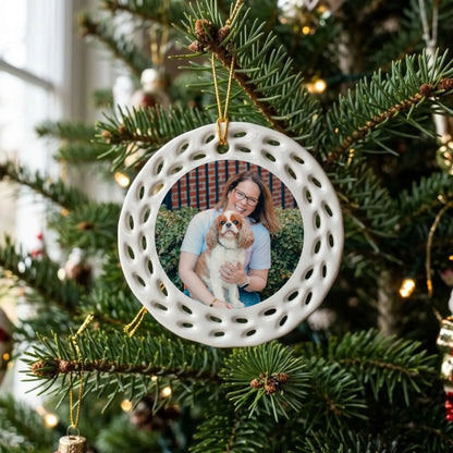 Personalized Porcelain Openwork Christmas Ornament Winks Design Studio,LLC