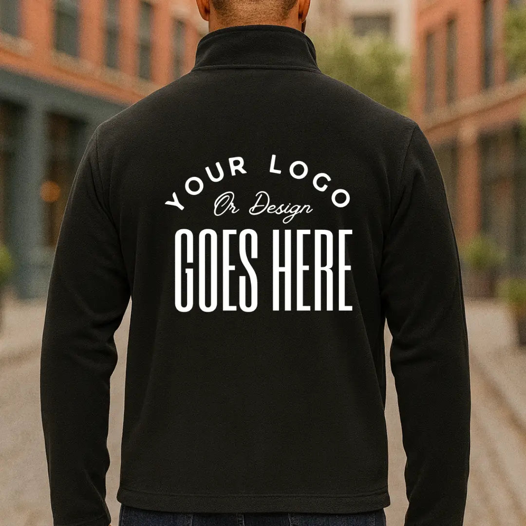 Custom Port Authority Accord Microfleece Jacket by Winks Design Studio, LLC, in a cozy fleece fabric with a full zipper and collar.