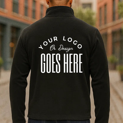 Custom Port Authority Accord Microfleece Jacket by Winks Design Studio, LLC, in a cozy fleece fabric with a full zipper and collar.