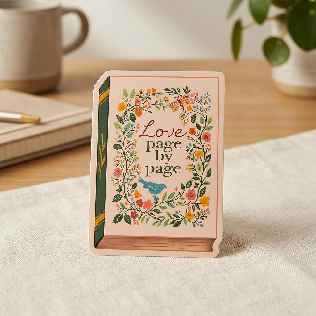 Love Page By Page sticker by Winks Design Studio, LLC, featuring a colorful, decorative sticker design on a neutral background.
