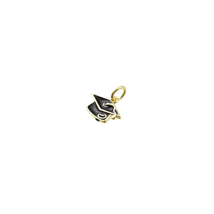 Gold Classic Graduation Cap Charm - Winks Design Studio,LLC