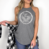 Angel Wings Bookstore Circular Halter Tank Halter top Color: Gray Frost $24.25 Winks Design Studio,LLC