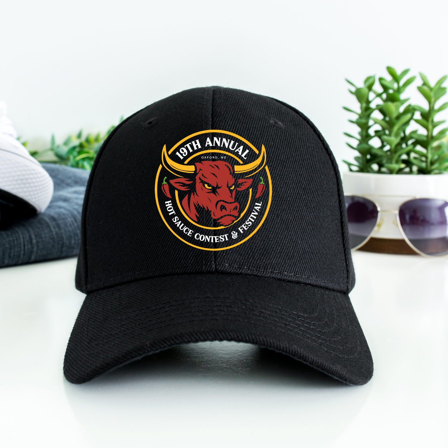 NC Hot Sauce Contest &amp; Festival Spicy Ox Twill Hat - Winks Design Studio,LLC