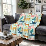 Linda manta de lana suave de raza de perro 70 "x 54"