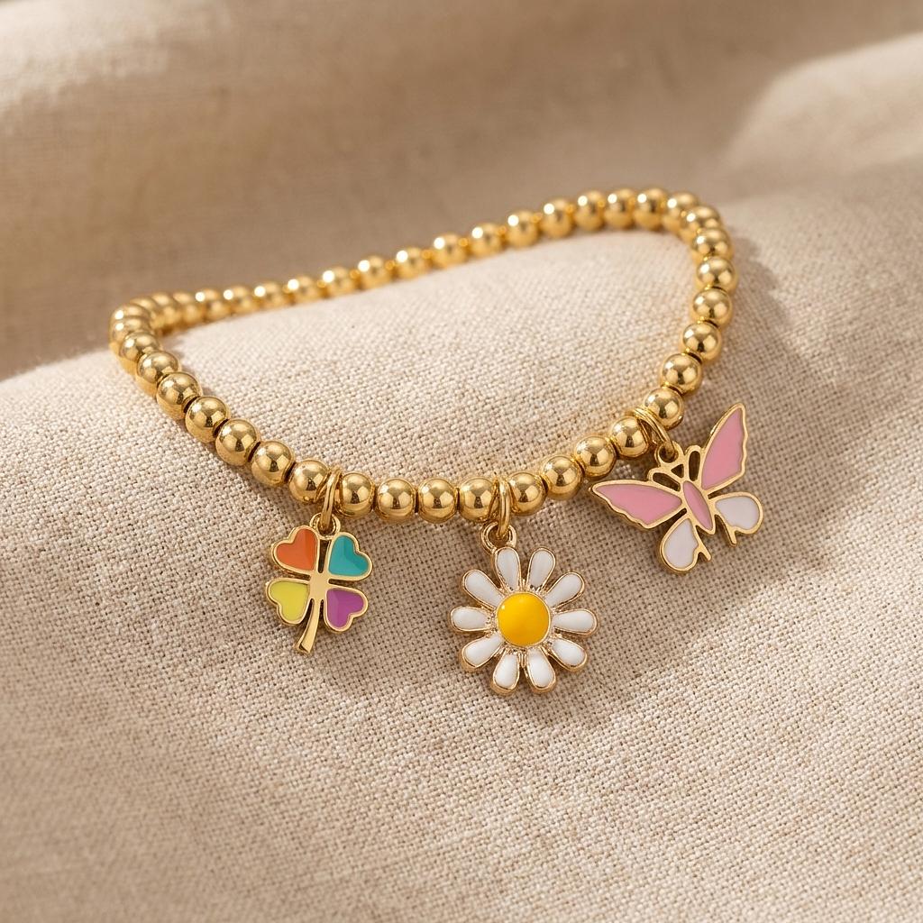 Enamel Summer Daisy Charm - Winks Design Studio,LLC