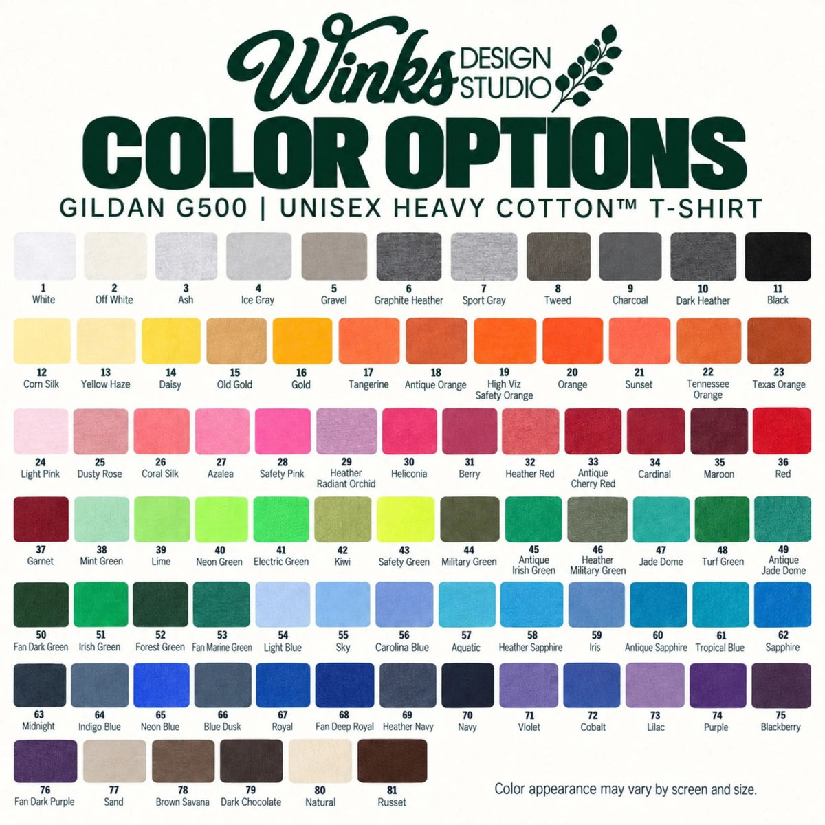 Custom Gildan Unisex 50/50 T-Shirt Winks Design Studio,LLC