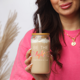 Be The Light – Matthew 5:14 Clear Glass 20oz Can - Winks Design Studio,LLC