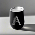 Custom Floral Monogram 12oz Wine Tumbler - Winks Design Studio,LLC