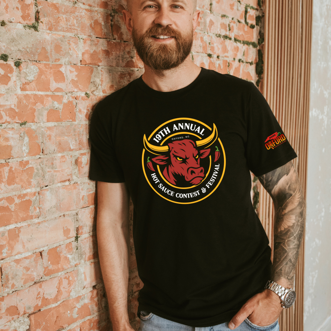 NC Hot Sauce Contest &amp; Festival Spicy Ox T-Shirt - Winks Design Studio,LLC