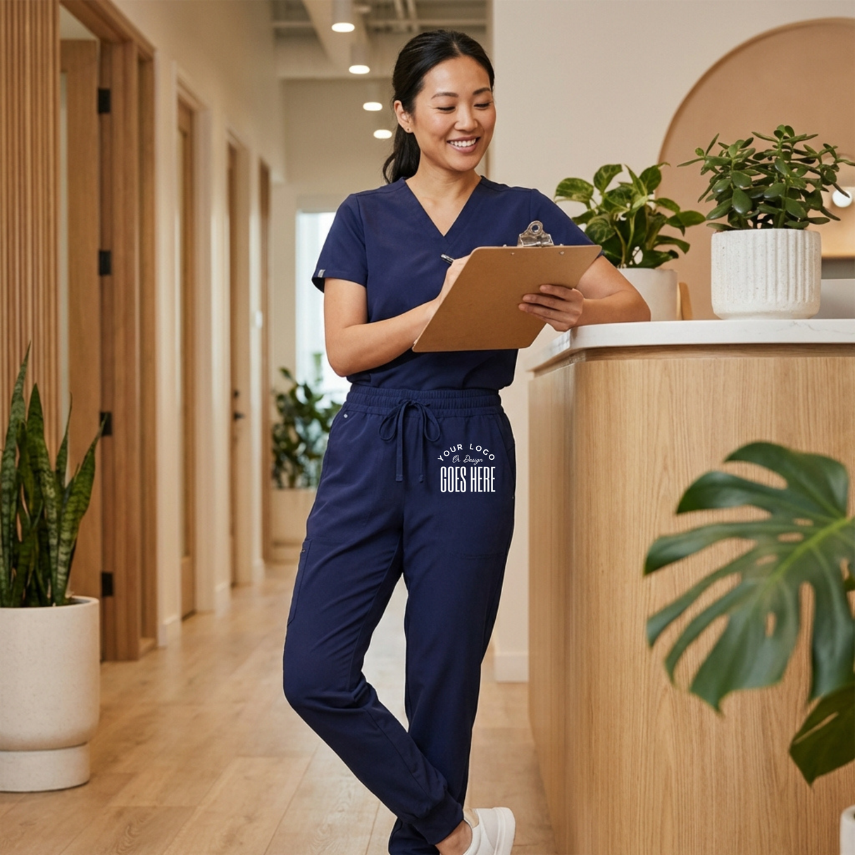 Custom Women's Medical Scrub Joggers | Jaanuu Silex Knit-Waist - Winks Design Studio,LLC