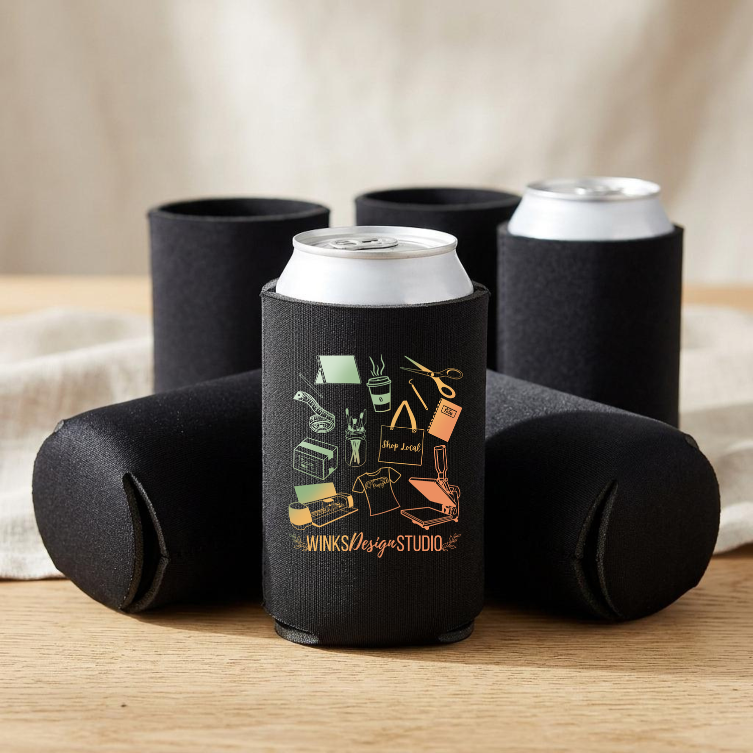 Custom Can Koozies - Winks Design Studio,LLC